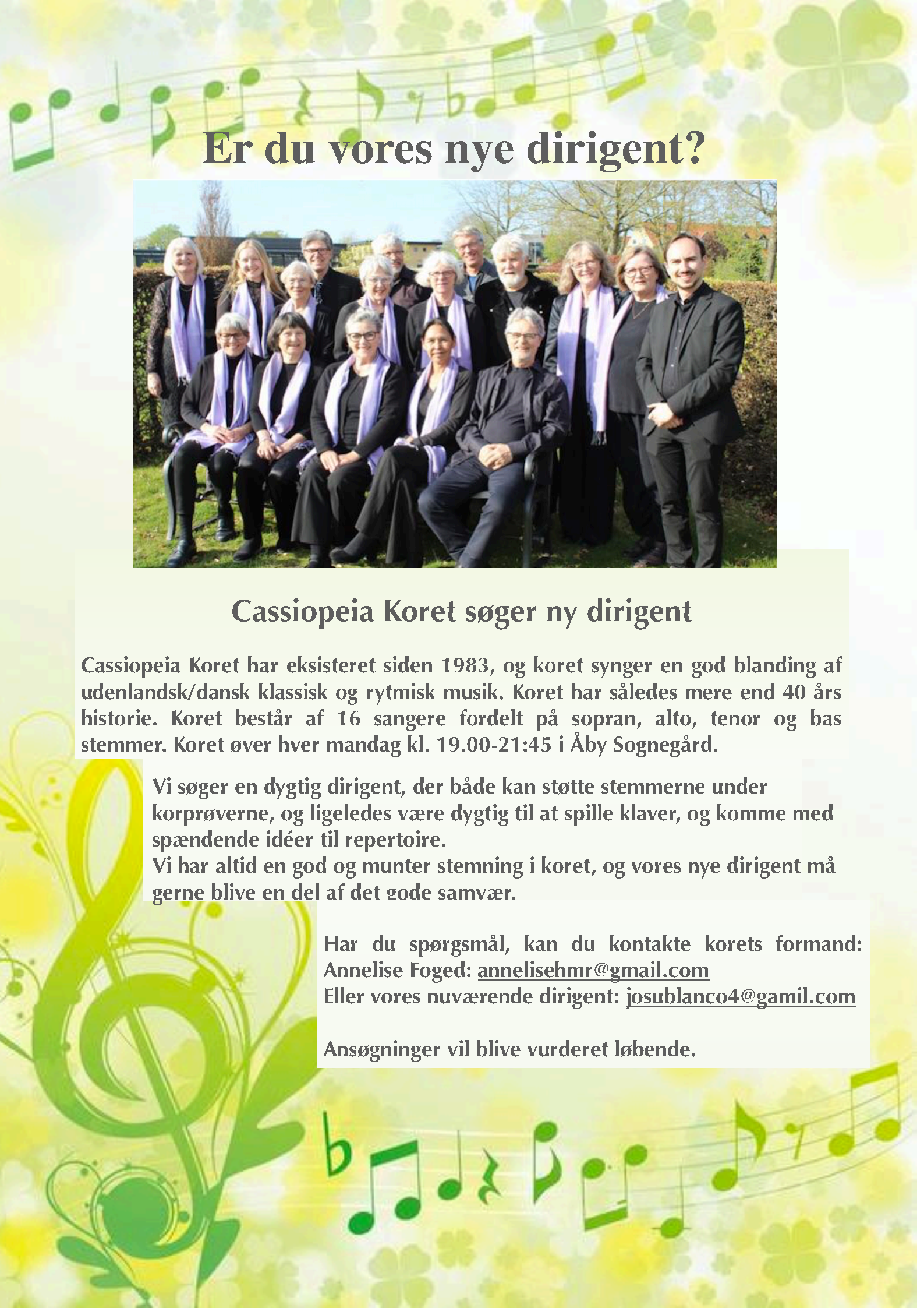 Cassiopeia Koret søger dirigent